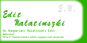 edit malatinszki business card